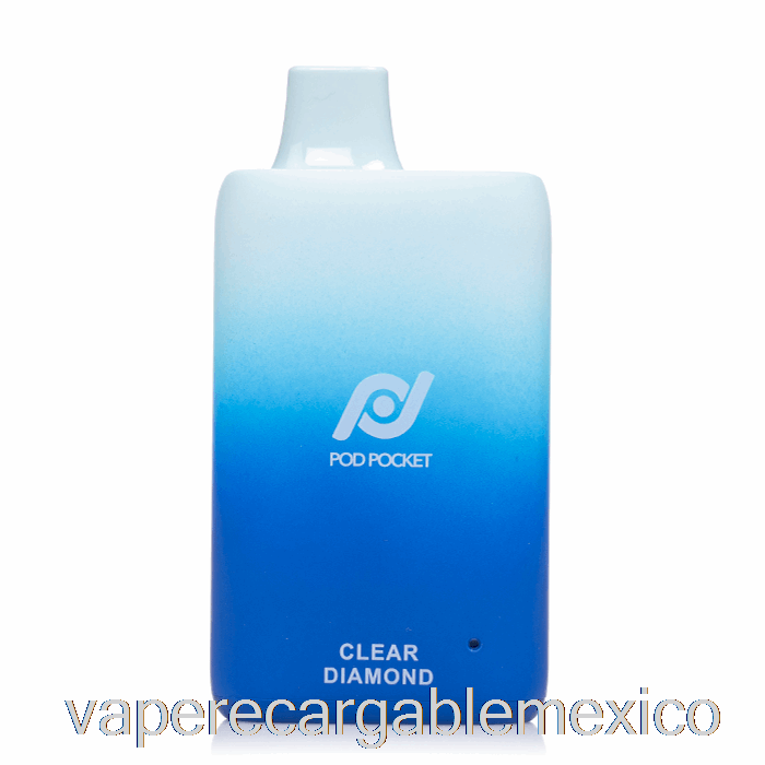 Vape Recargable Pod Pocket 7500 Diamante Transparente Desechable